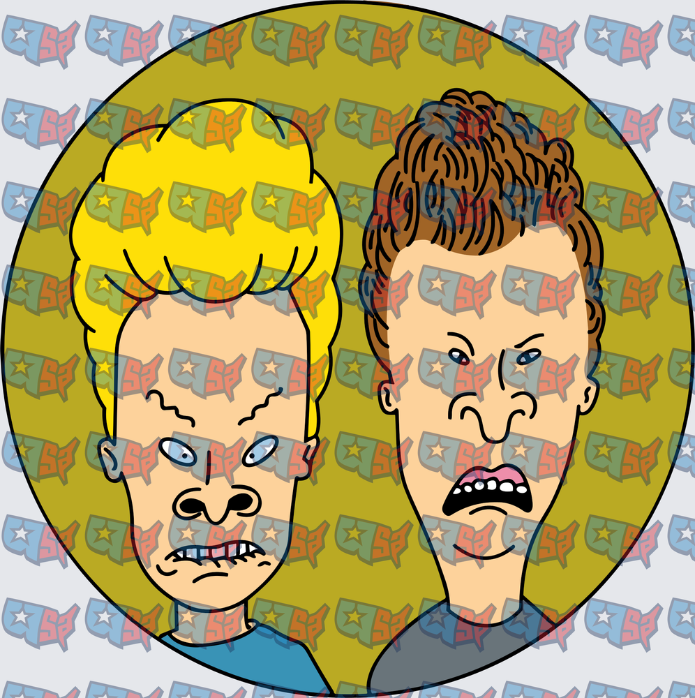 Beavis and Butt-Head Circle Portrait Design (DTF)