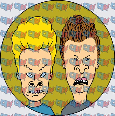 Beavis and Butt-Head Circle Portrait Design (DTF)