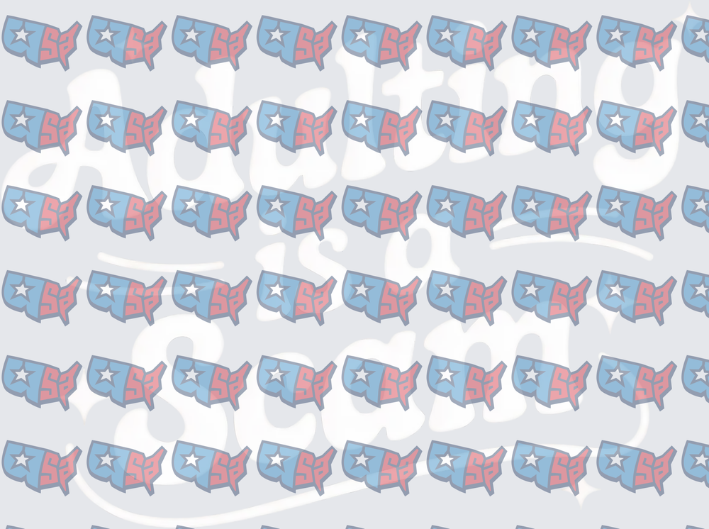 Patriotic USA Map Red White Blue Star Pattern (DTF)