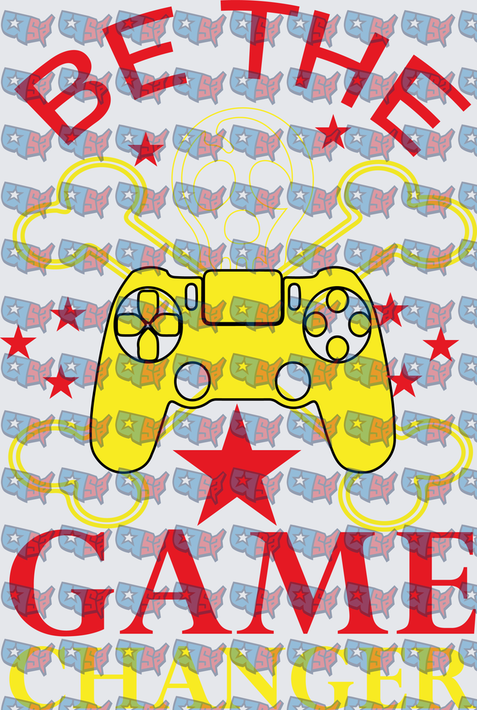Be The Game Changer Yellow Controller Stars (DTF)
