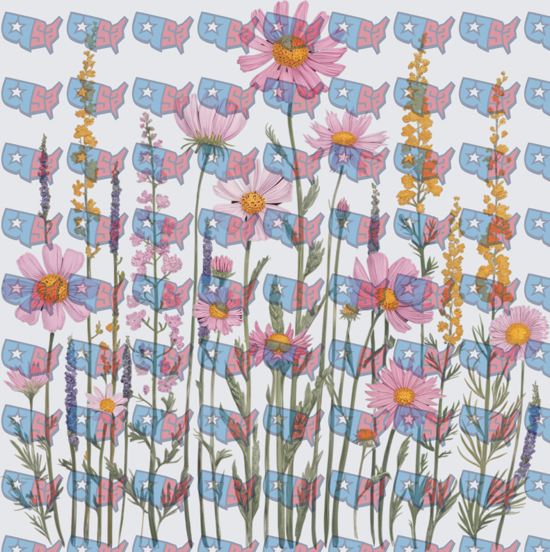 Wildflower Meadow USA Patriotic Floral Botanical (DTF)