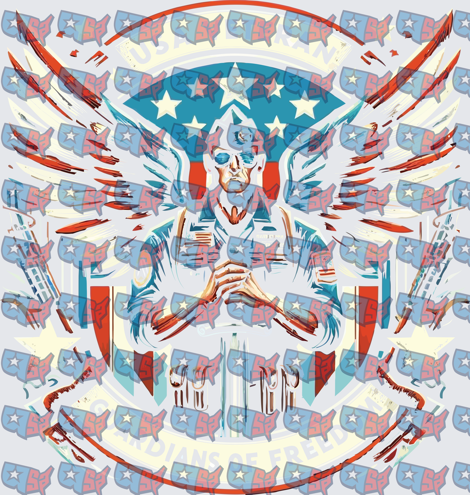 Patriotic Veteran Guardian of Freedom Eagle Wings (DTF)