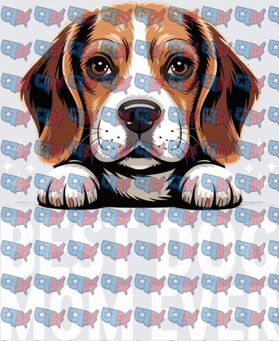 Peeking Beagle Best Dog Mom Ever (DTF)