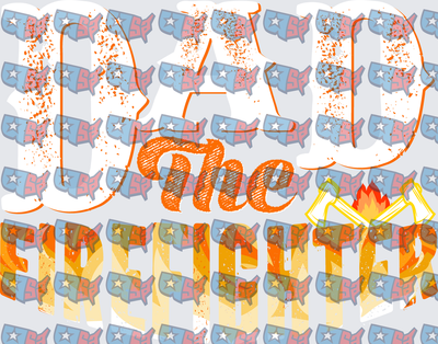 Dad The Firefighter Distressed Fire Design (DTF)