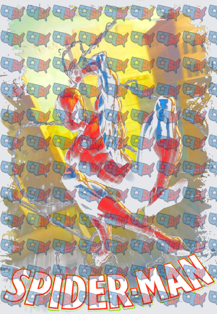 Spider-Man Dynamic Action Pose Comic Art (DTF)