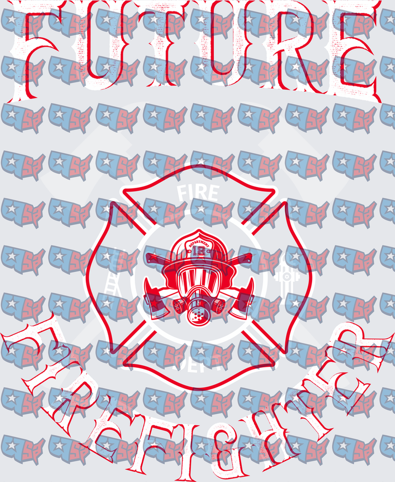 Future Firefighter Maltese Cross Badge Design (DTF)