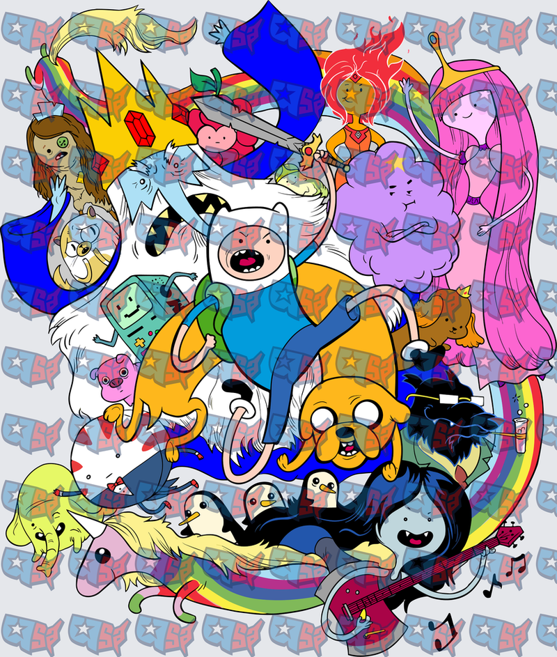 Adventure Time Full Cast Character Collage (DTF)