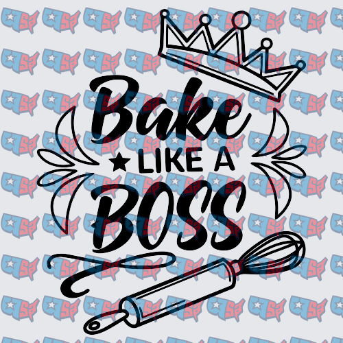 Bake Like A Boss Crown Rolling Pin Whisk (DTF)