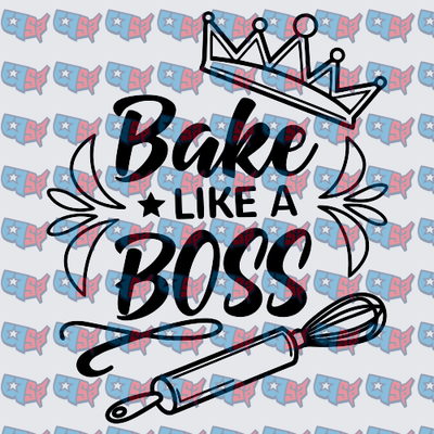Bake Like A Boss Crown Rolling Pin Whisk (DTF)