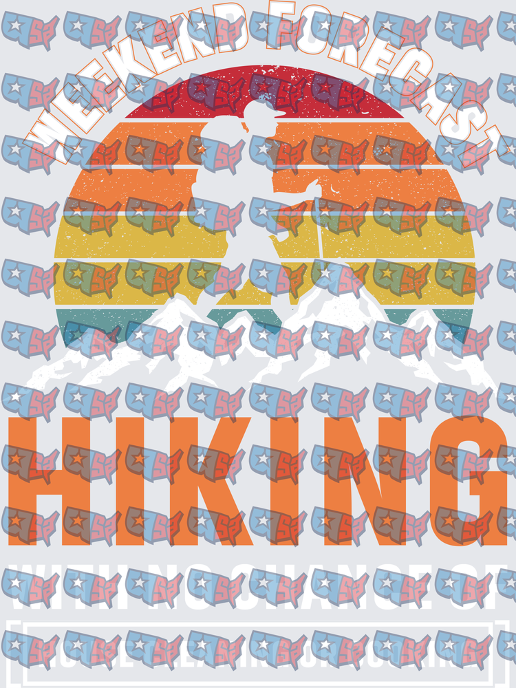 Weekend Forecast Hiking With No Chance Of Rest Retro Sunset (DTF)