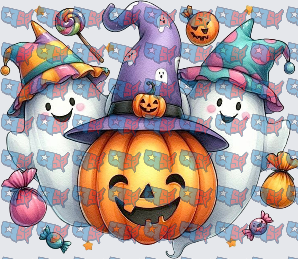 Cute Halloween Ghosts Pumpkin Witch Hats Candy (DTF)
