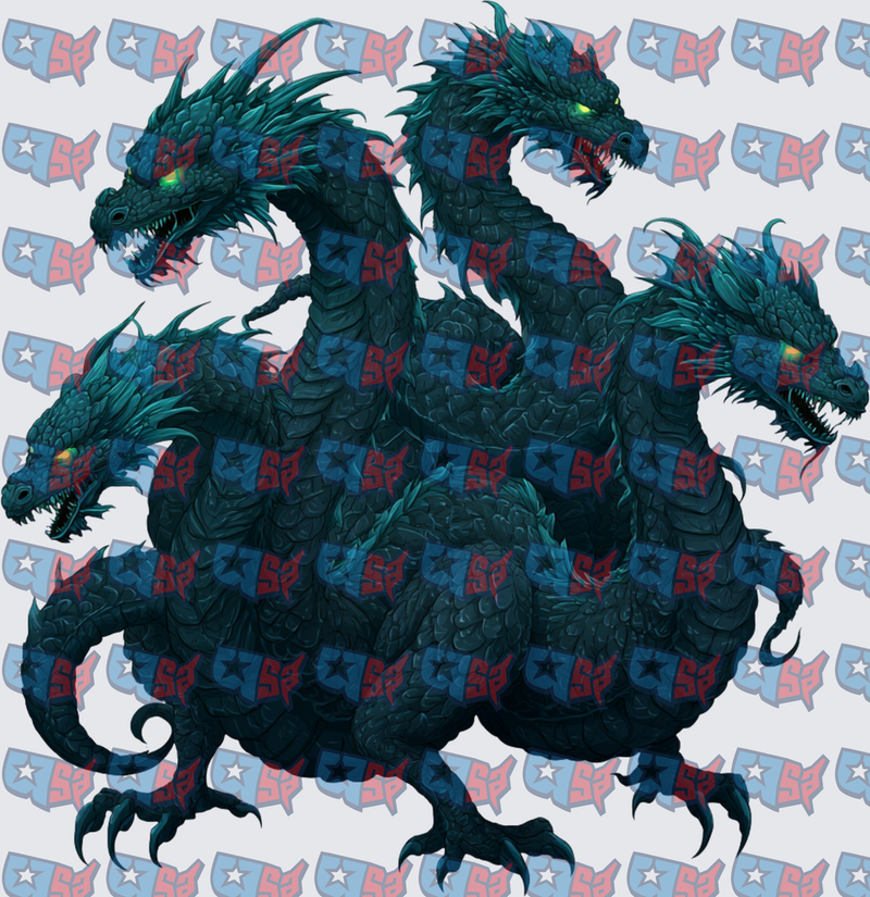 Dark Teal Five-Headed Hydra Dragon Beast (DTF)