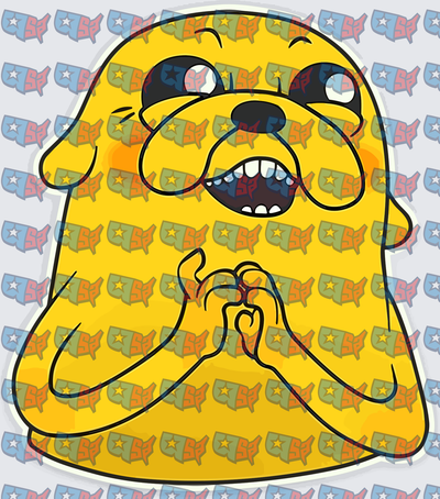 Scheming Yellow Magic Dog Fingers Together (DTF)