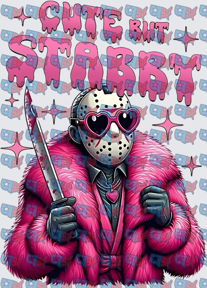 Cute But Stabby Horror Slasher Pink Glam (DTF)
