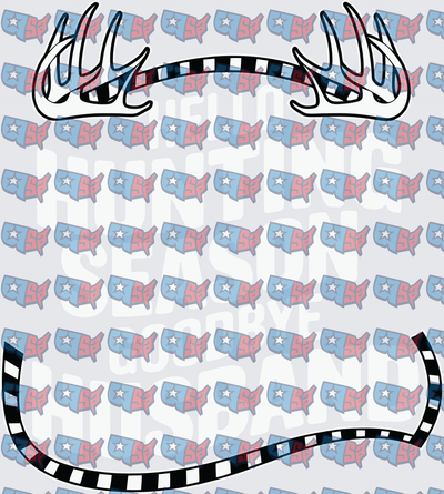 Hunting Season Goodbye Husband Deer Antlers Banner (DTF)