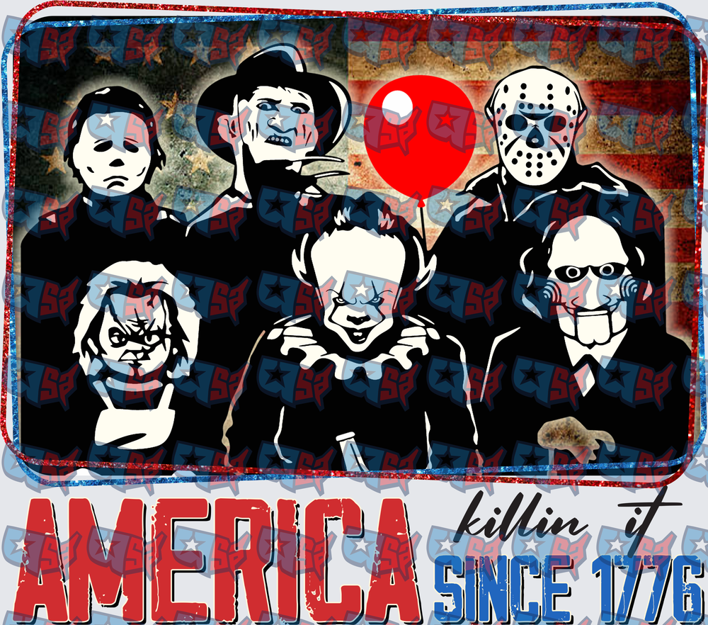Horror Icons America Killin It Since 1776 (DTF)