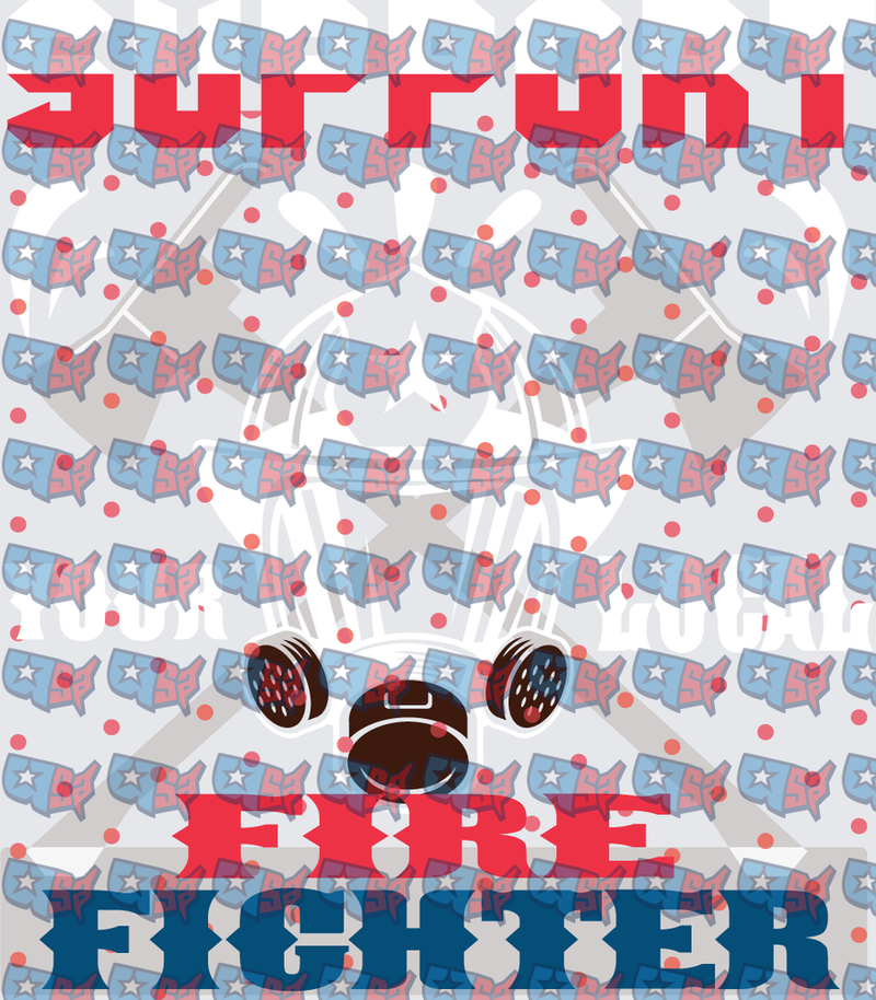 Support Your Local Firefighter Patriotic Design (DTF)