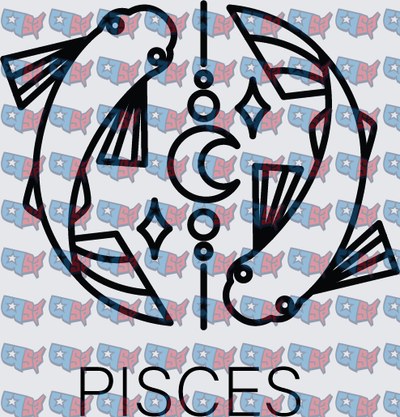 Pisces Zodiac Twin Fish Celestial Moon Sign (DTF)