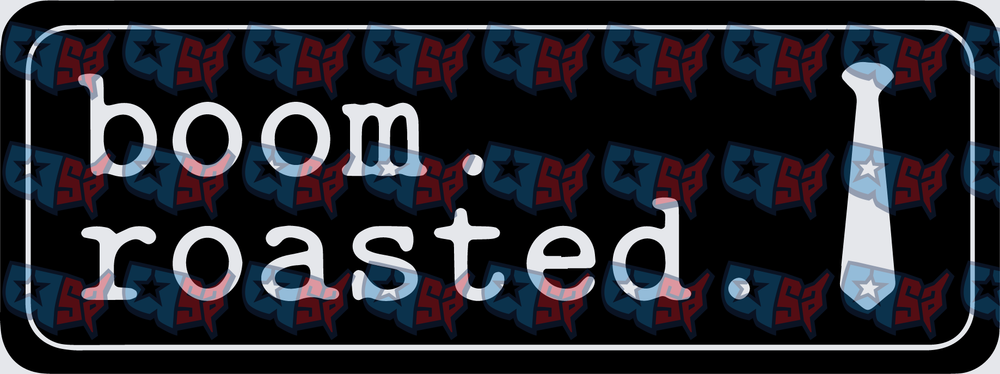 Boom Roasted Funny Quote with Necktie Graphic (DTF)