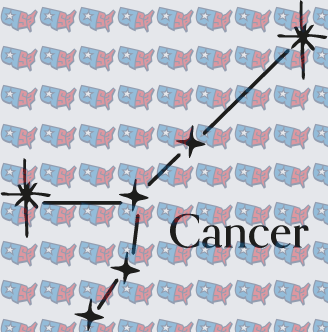 Cancer Zodiac Constellation Star Map USA (DTF)