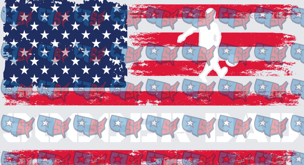 Distressed American Flag Runner Proud Dad (DTF)