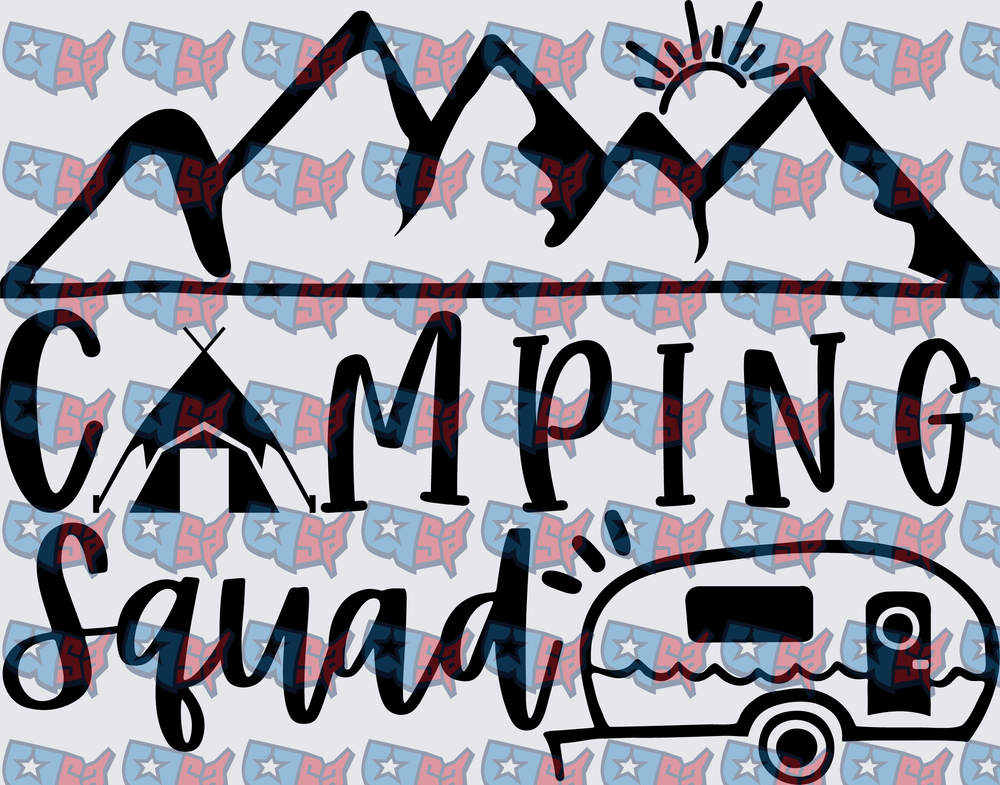 Camping Squad Mountains Tent Camper Trailer (DTF)