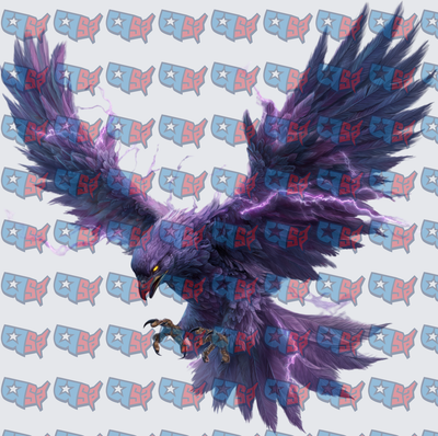 Dark Purple Lightning Raven Swooping With Claws (DTF)