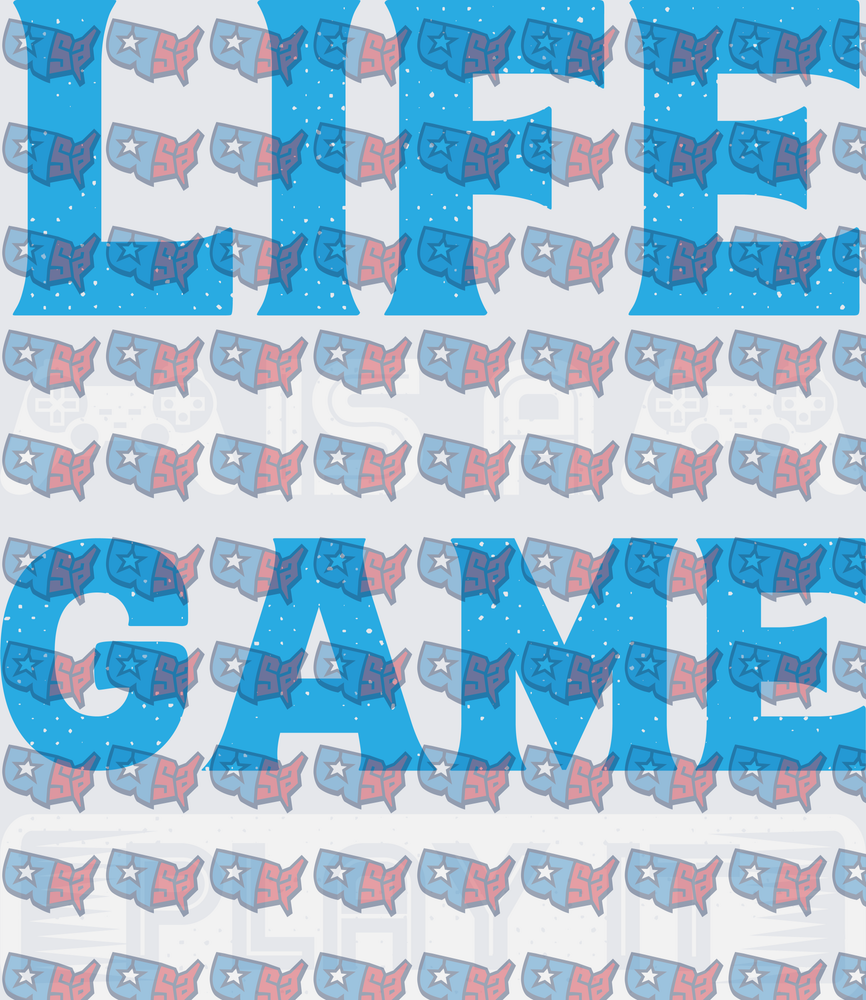 Life Is Not A Game Patriotic USA Map Text (DTF)