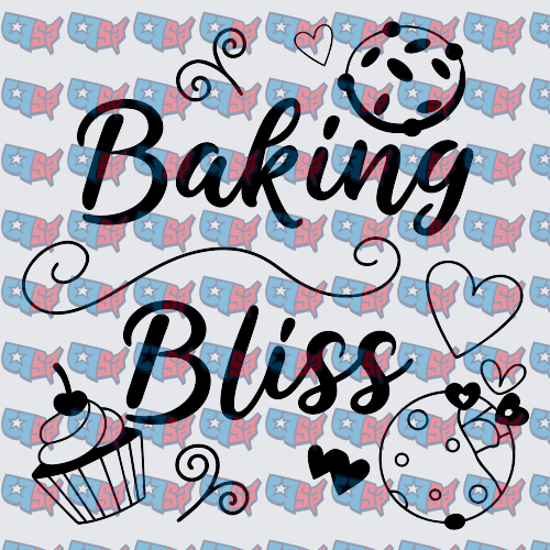 Baking Bliss Sweet Treats Script Design (DTF)