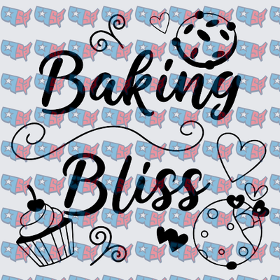 Baking Bliss Sweet Treats Script Design (DTF)