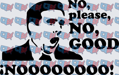 No Please No Good Noooo Dramatic Man Silhouette (DTF)
