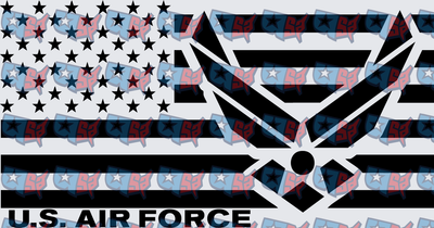 U.S. Air Force American Flag Wings Logo (DTF)