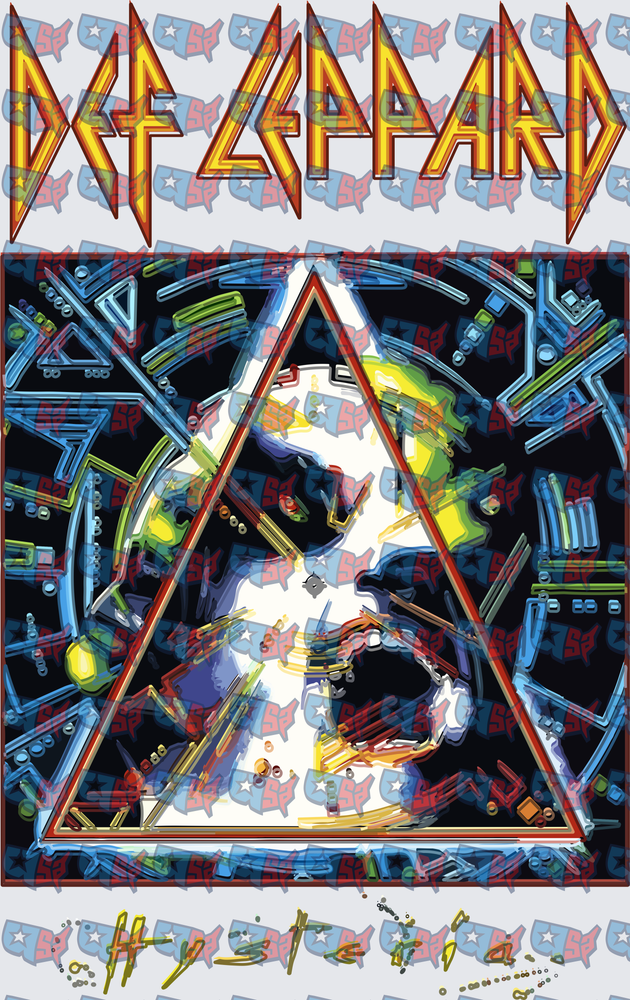 Def Leppard Hysteria Album Art Graphic (DTF)