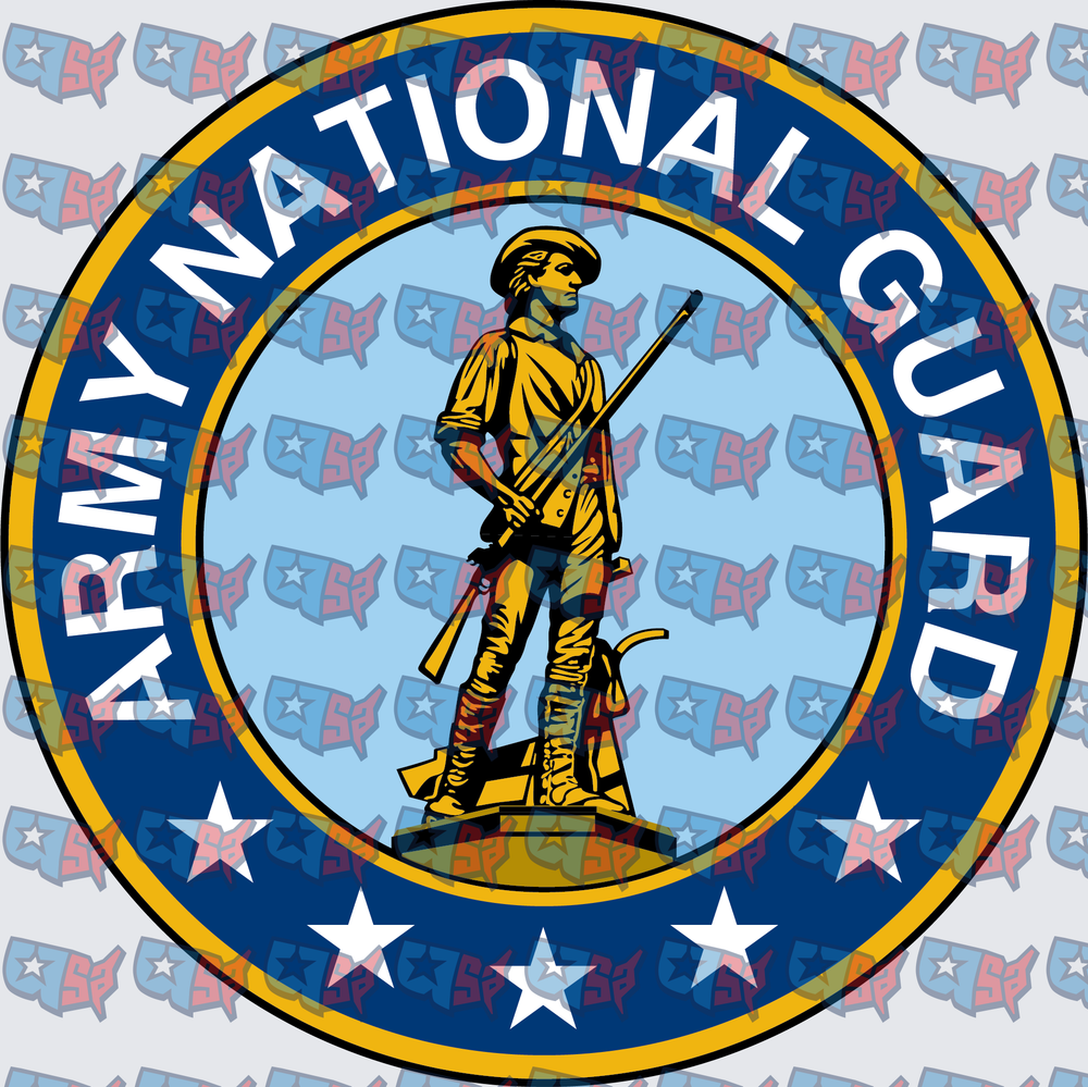 Army National Guard Minuteman Seal Round Emblem (DTF)