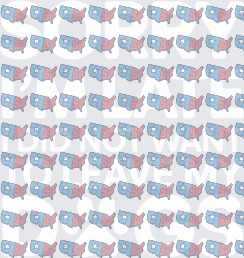 Sorry I'm Late I Did Not Want To Leave My Dogs USA Map Pattern (DTF)