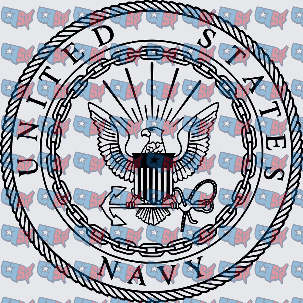 United States Navy Eagle Seal Rope Border (DTF)