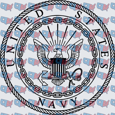 United States Navy Eagle Seal Rope Border (DTF)