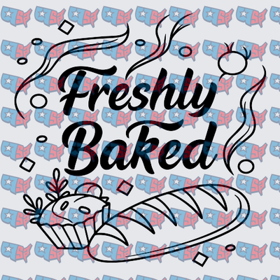 Freshly Baked Script with Bread and Muffin (DTF)
