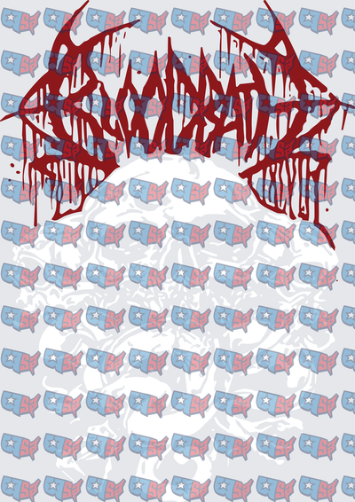 Dripping Death Metal Logo Skull Graphic (DTF)