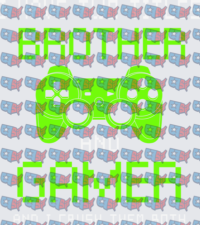 Brother and Gamer Neon Green Gaming Controller (DTF)