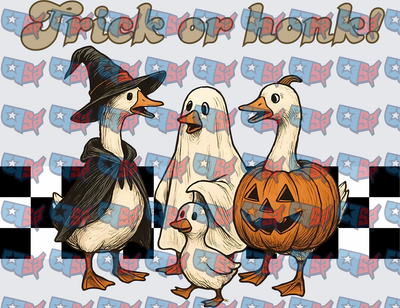 Trick Or Honk Halloween Geese In Costumes (DTF)