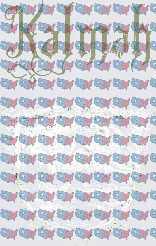 Kalmah Gothic Script USA Map Pattern Design (DTF)