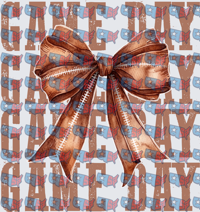 Game Day Football Laces Bow Repeat (DTF)