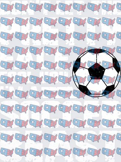 USA Soccer Ball Patriotic American Map (DTF)