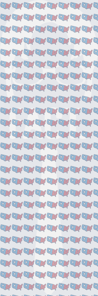Red Blue USA Map Patriotic Pattern (DTF)