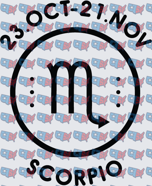 Scorpio Zodiac Sign Circle October November (DTF)