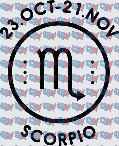 Scorpio Zodiac Sign Circle October November (DTF)