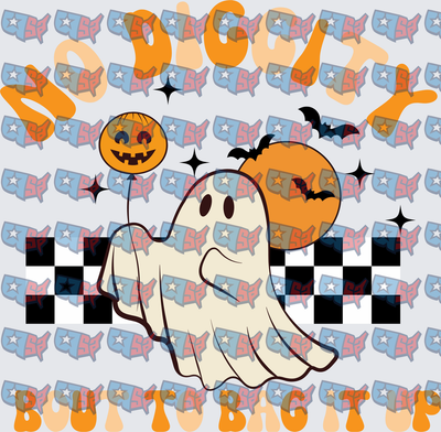 No Diggity Boo It Bag It Halloween Ghost (DTF)