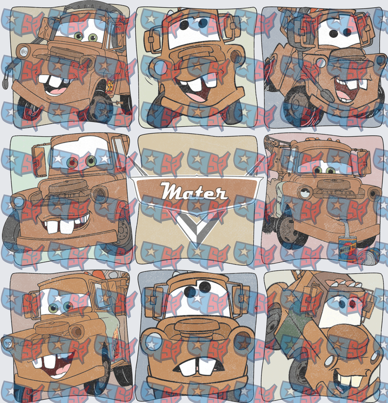 Rusty Tow Truck Character Multi-Panel Grid (DTF)