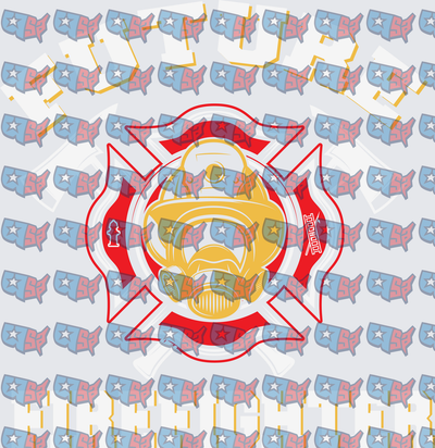Firefighter Maltese Cross Helmet Respirator Badge (DTF)